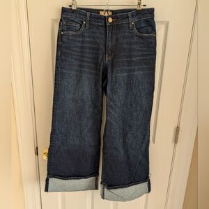 Kut From the Kloth Meg wide leg cuffed jean, size 8